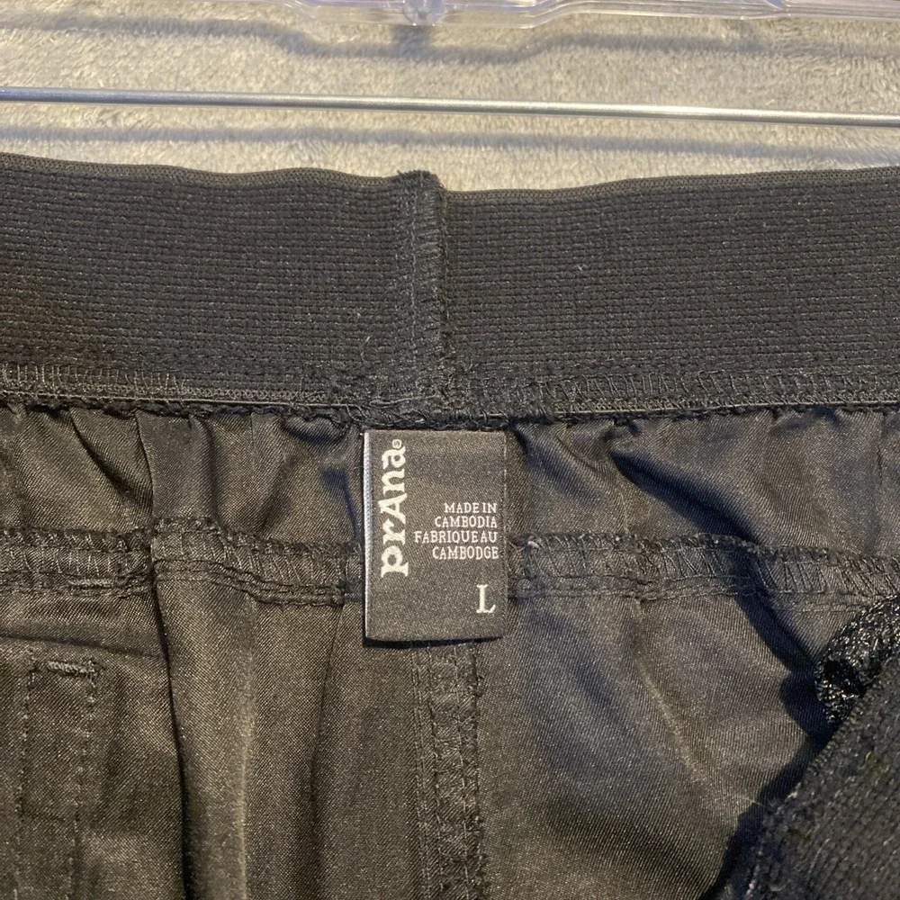 Prana Shorts Mens Sz L Black Mojo Stretch Pull On Pockets‎ Athleisure Gorpcore - Picture 4 of 9